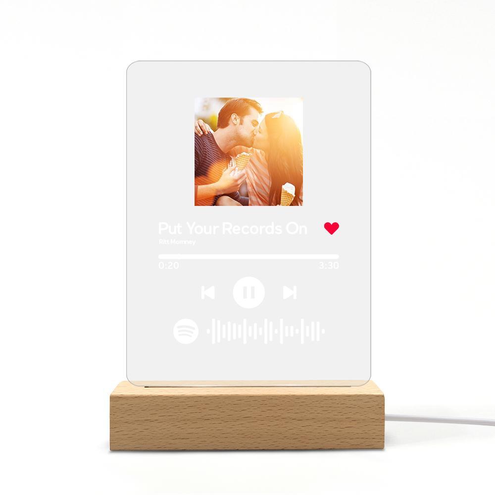 Spotify Glass Art Gift for Couple Custom Spotify Night Light Custom Va –  GiftLab