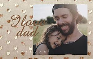 father's day personalized photo wallet card color printing with frame