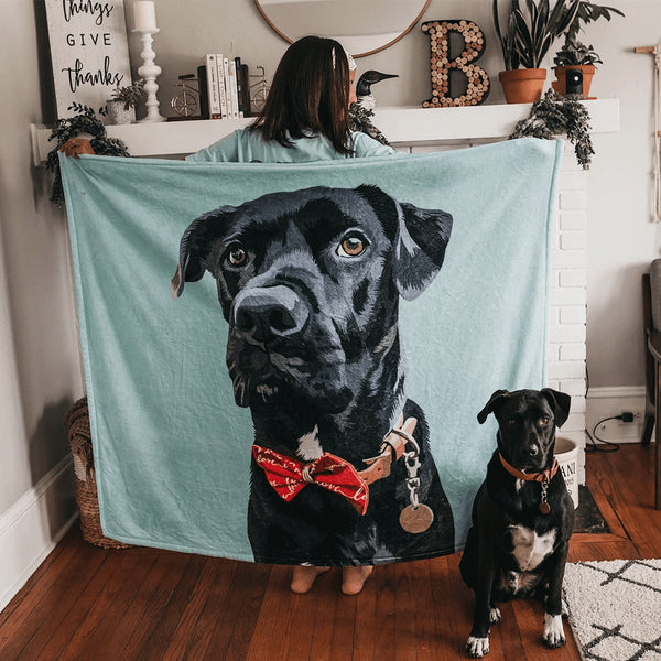 Dog Mom Collage Gift Blanket, Customized Mother's Day Gifts For