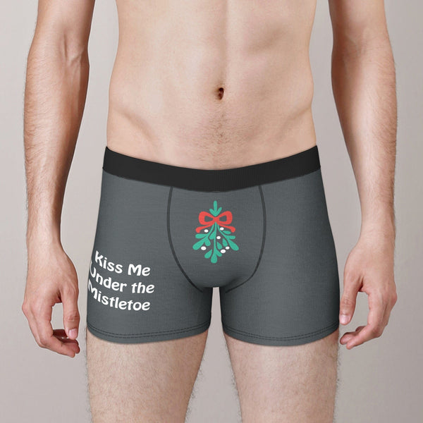 Kiss Me Under The Mistletoe Holiday Cheeky Undies - Low-Rise Underwear