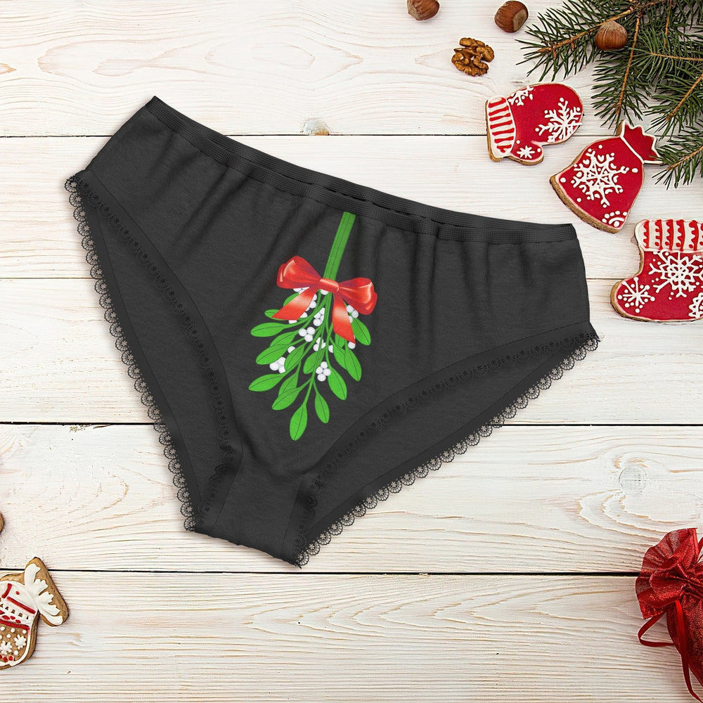Christmas Gift Women's Panties Underwear Mistletoe Funny Christmas