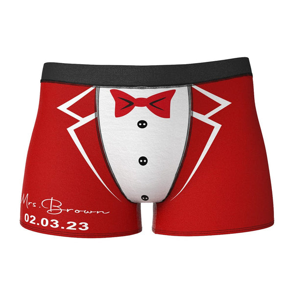 Custom Boxer with Text Personalized Underwear Anniversary Gift For Him –  GiftLab
