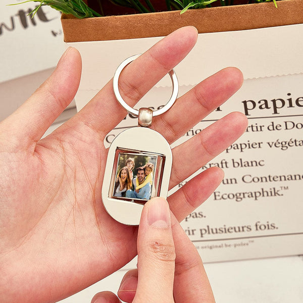  Personalized Custom Keychain with Picture - Turnable