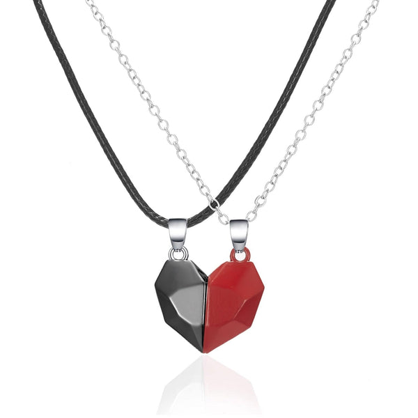 Northix Magnetic Love Necklace, Black - 1 Pair